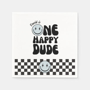 One Happy Dude First Birthday Happy Face Napkins