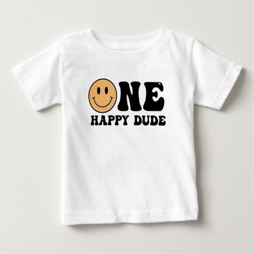 One Happy Dude First Birthday T_shirt