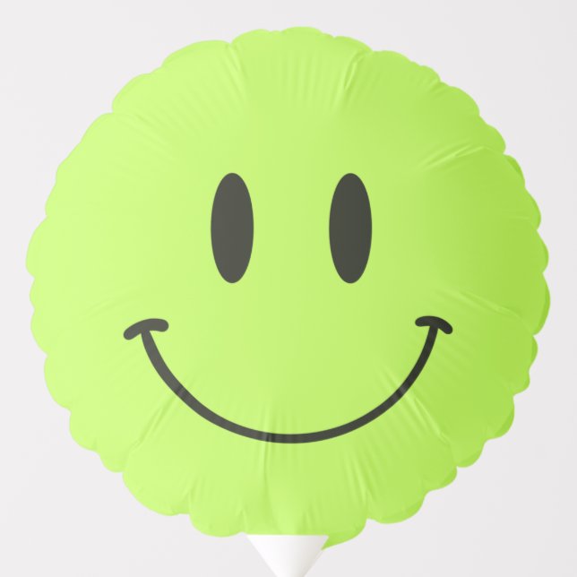 One Happy Dude/Gal Green Smiley Birthday Party Balloon (Front)