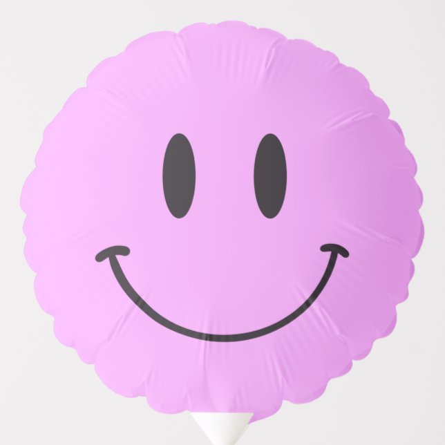 One Happy Dude/Gal Purple Smiley Birthday Party Balloon (Front)