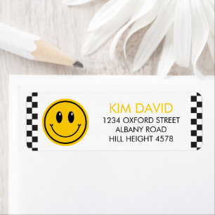 One Happy Dude Happy Face Boy 1st Birthday Label