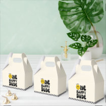 One Happy Dude Happy Face Boy First Birthday  Favor Boxes