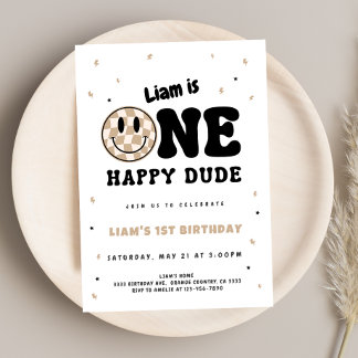 One Happy Dude Invitation