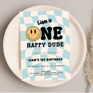 One Happy Dude Invitation