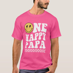 One Happy Dude Papa 1st Birthday Family Matching T-Shirt