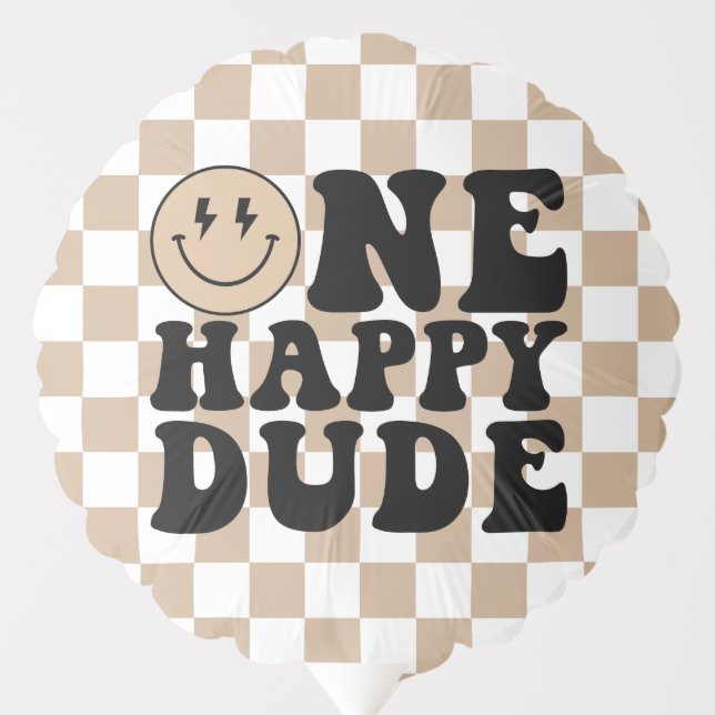 One Happy Dude Party Balloons (Front)