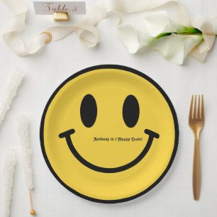 "One Happy Dude" Retro Birthday Party Paper Plates