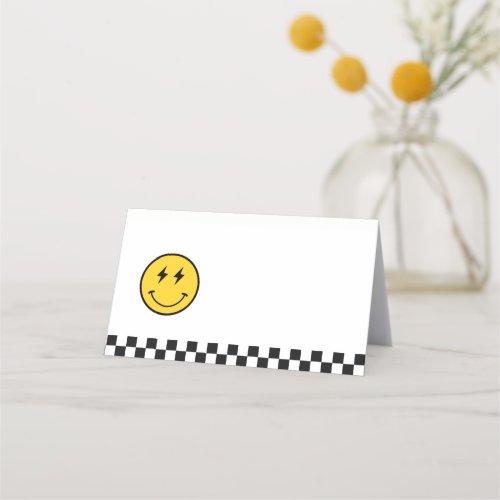 One Happy Dude Smile Face Birthday Party Place Card