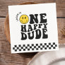 One Happy Dude Smile Face Boy First Birthday Napkins