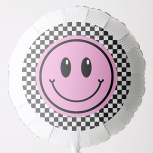 One Happy Girl Pink Happy Face Birthday Balloon