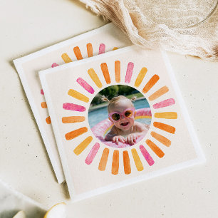 One Happy Girl Sunshine 1st Birthday Napkins