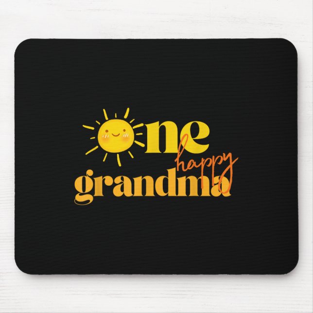 One Happy Grandma Birthday First Trip Around The S Mouse Pad (Front)