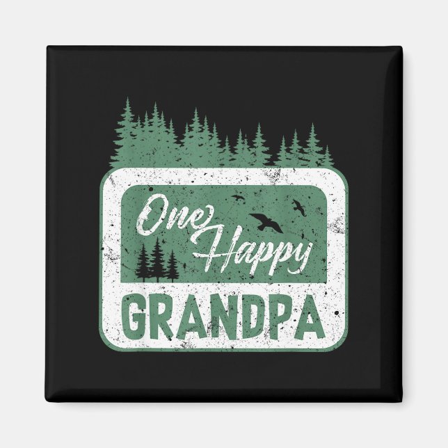 One Happy Grandpa Camper 1st Birthday Camng Bear  Magnet (Front)