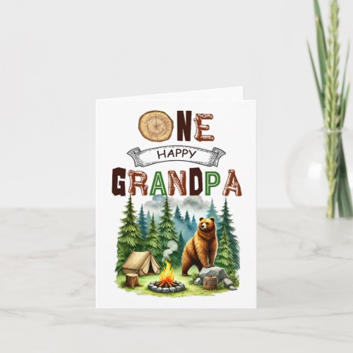 One Happy Grandpa Camper First Birthday Camping Be