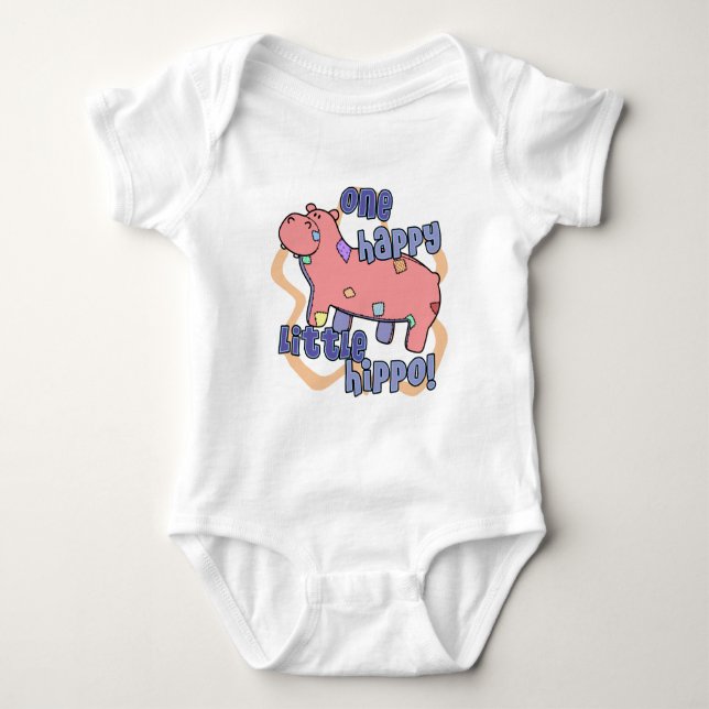 One Happy Hippo Baby Creeper (Front)