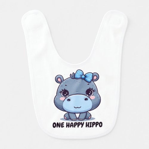 One Happy Hippo _ Water_loving Animal Buddy Baby Bib