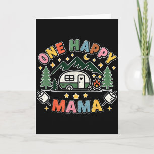 One Happy Mama Camper First Birthday Camping Famil Card