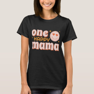 One Happy Mama Retro First Birthday Shirt