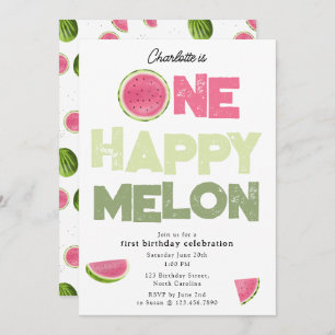 One Happy Melon Invite 1st Summer Birthday
