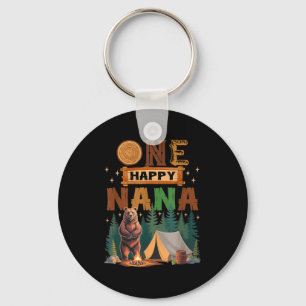 One Happy Nana Camper 1st Birthday Camng Bear  Keychain
