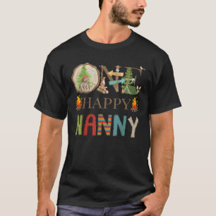 One Happy Nanny Camper First Birthday Camping Bear T-Shirt