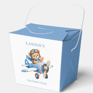 One Happy Pilot 1st. Birthday Party Favor Boxes