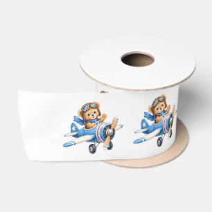 One Happy Pilot 1st. Birthday Party Favor Satin Ribbon