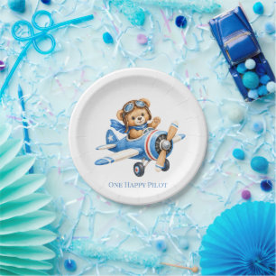 One Happy Pilot 1st. Birthday Party Paper Plates