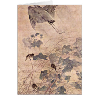One Heron On Malvenbaum By Matsumura Goshun Cards