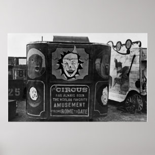 One-Horned Devil at the Circus, 1930s Poster