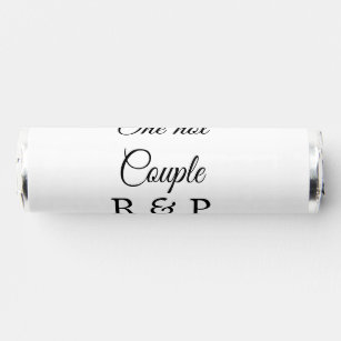 One hot add couple name initial letter text date breath savers® mints