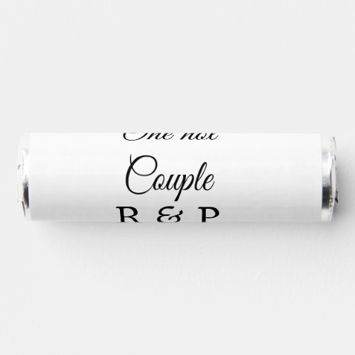 One hot add couple name initial letter text date breath savers mints