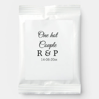 One hot add couple name initial letter text date chocolate drink mix
