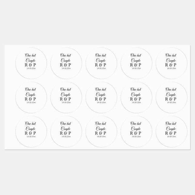 One hot add couple name initial letter text date labels (Sheet)