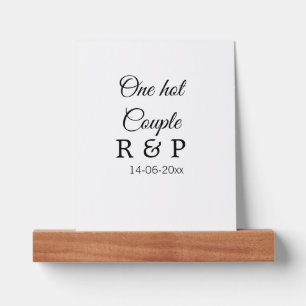 One hot add couple name initial letter text date picture ledge
