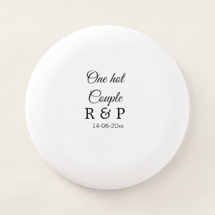 One hot add couple name initial letter text date Wham-O frisbee