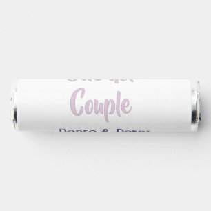 One hot couple add name purple pastel retro modern breath savers® mints