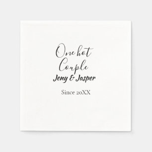 One hot couple add name since 20XX year date Napkins