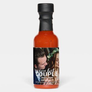 One Hot Couple Custom Photo Wedding & name Sauces