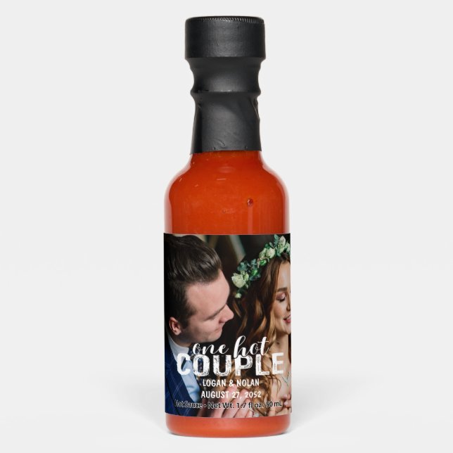 One Hot Couple Custom Photo Wedding & name Sauces (Front)