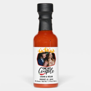 One Hot Couple Custom Photo Wedding & name Sauces