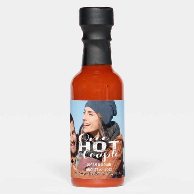 One Hot Couple Custom Photo Wedding & name Sauces (Front)