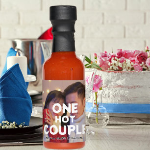 One Hot Couple Custom Wedding Photo   Custom Text Sauces