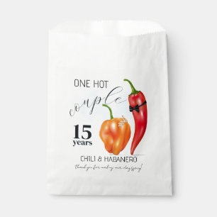 One Hot Couple Hot Pepper Wedding Anniversary Favor Bag