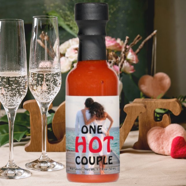 One Hot Couple! Personalize Your Wedding Photo on Hot Sauces (Creator Uploaded)