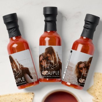 One Hot Couple Photo Script Heart Hot Sauces by CrispinStore at Zazzle