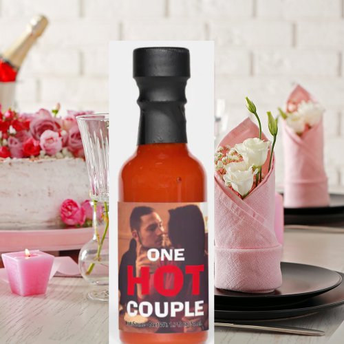 One Hot Couple Photo Wedding  Anniversary Custom Hot Sauces