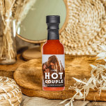 One Hot Couple Photo Wedding Hot Sauces<br><div class="desc">Funny One Hot Couple wedding favor features your personalized photo.</div>