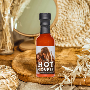 One Hot Couple Photo Wedding Hot Sauces by CrispinStore at Zazzle