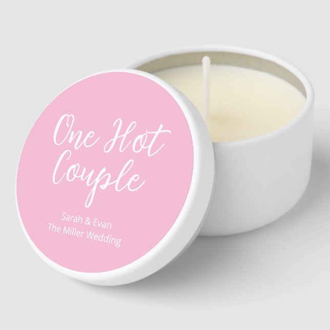 One Hot Couple Soy Wax Candle Favor Mini Candle Mini Candle Favors (Corner)